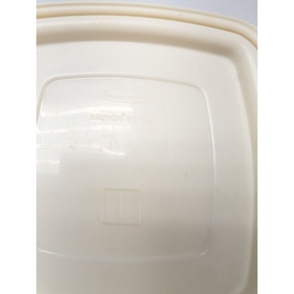 Vintage Rubbermaid 2 Cups #1 Square Container Almond Lid #2 - Picture 7 of 9